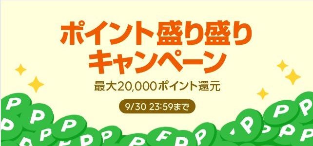 【LINEショッピング】『ポイント盛り盛りキャンペーン（2018年9月29日～30日の2日間）』開催！⇒終了しました！