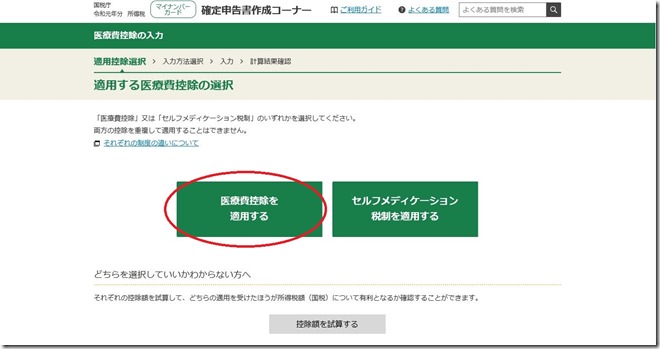 13適用控除の選択
